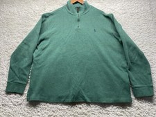 Polo Ralph Lauren Quarter Zip Long Sleeve Men  s XL Green Pullover GUC