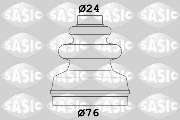 SASIC 2873793 BELLOW SET, DRIVE SHAFT TRANSMISSION END FOR CITROËN 