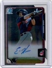 2015 Bowman Eric Haase Chrome Prospect Auto Card #BCAP-EH Cleveland Indians