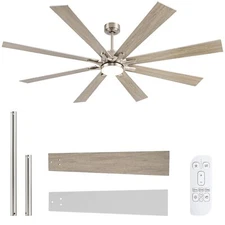 Uaikiea Outdoor Ceiling Fans for Patios with Light 72 inch Large Ceiling Fan ...