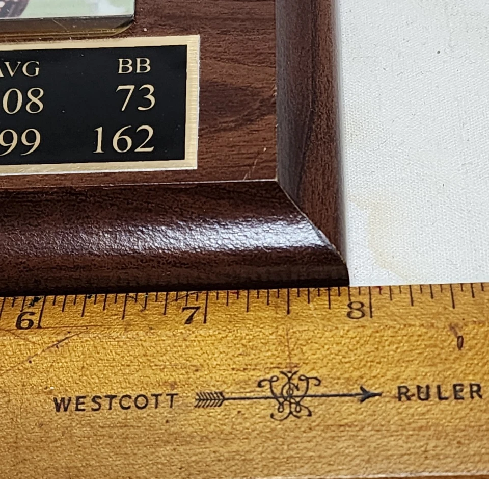 Placa de madera Mark McGwire Sammy Sosa béisbol todo el tiempo jonrón reyes estadísticas Foto 4 de 4