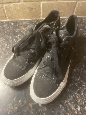 Blowfish Malibu Charcoal Gray Mid-Ankle Tie Zip up Sneakers Womens Size 