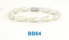 7.5" long High power magnetic hematite beads bracelet