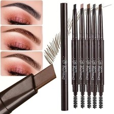 Waterproof Eyebrow Pencil 2 Pack Retractable Brow Pencil With Brush Slanted Tip
