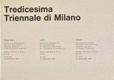 T13 TREDICESIMA TRIENNALE DI MILANO Freizeit 1964 Design Massimo Vignelli