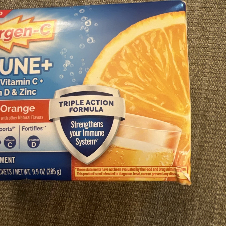 Polvo de apoyo inmunológico triple acción Emergen-C Immune+, betavia (R), 1000 mg de vitamina Foto 3 de 4