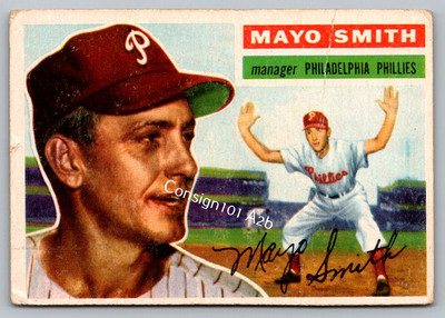 1956 Topps #60b Mayo Smith White Back A2b