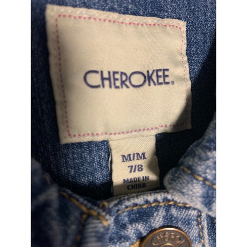 Mädchen Cherokee ärmellos Knopfleiste blau Jeans Denim Weste Größe M 7/8 - Bild 9 von 10