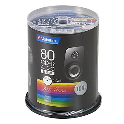 100pcs Verbatim CD-R for Music 700MB 1-48x Inkjet Printable Spindle w/Track New