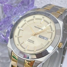 Rare TECHNOS watch tungsten bezel sapphire gl...