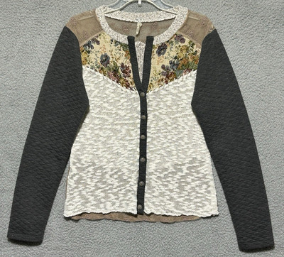 Gimmicks by BKE Womens Medium Boho Mixed Media Sheer Floral Prairie Cottagecore