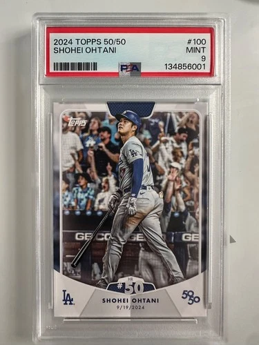 2024 Topps 50/50 Shohei Ohtani HR#50 PSA 9 Mint Los Angeles Dodgers #100