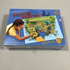 Master Pieces Kids Really Big 2 x 3 Floor Puzzle Map of United States New Sealed