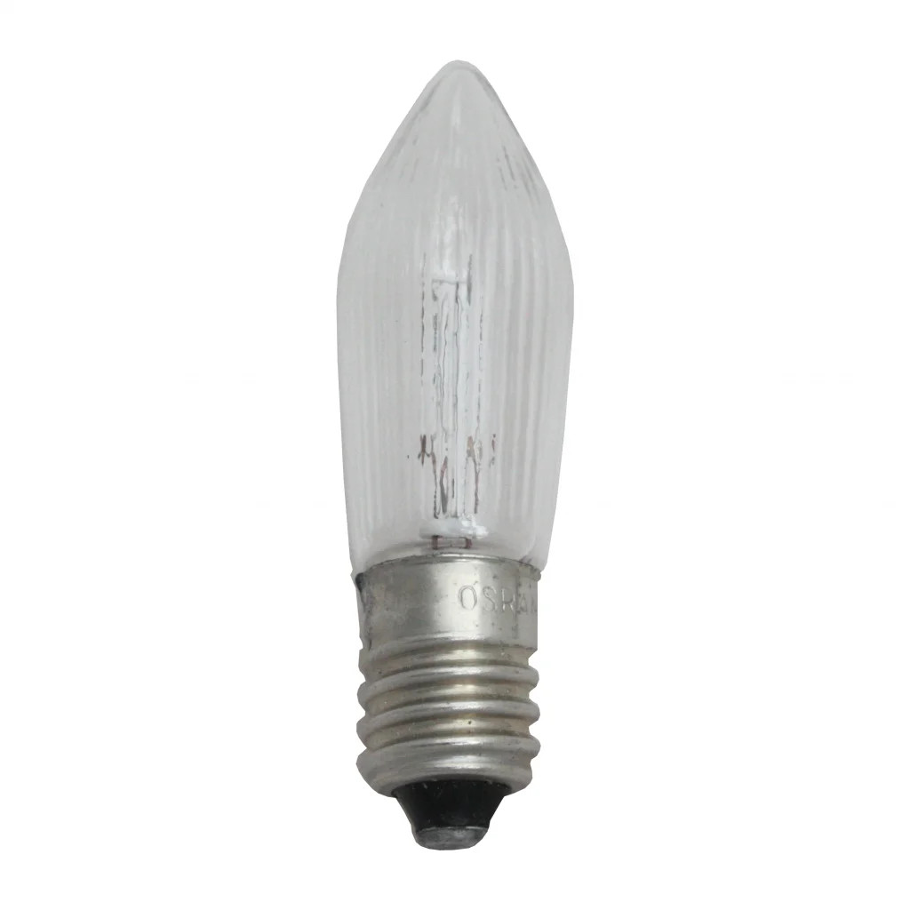 Light Bulb Ribbed 24v 3w Christmas Candle Miniature Screw MES E10 654439113