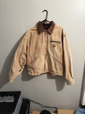 Vintage Carhartt J97 BRN Detroit Jacket Blanket Lined Brown XL Workwear Distress