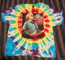 Eric Clapton 2025 Tour 2XL Tie-dye T-Shirt