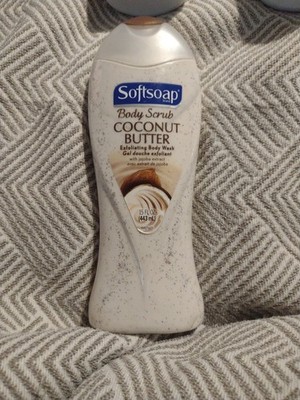 Discontinued Soft Soap Body Scrub Coconut Butter Exfoliating Body Wash 15 Oz
