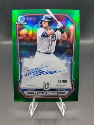 2026 Bowman Chrome KEVIN MCGONIGLE #CPA-KMC TRUE GREEN REFRACTOR/99 AUTO (RC)