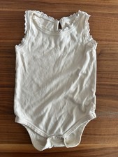 Baby Girl Bodysuits 18-24m No Sleeve Lace Trim Button At Back Off White