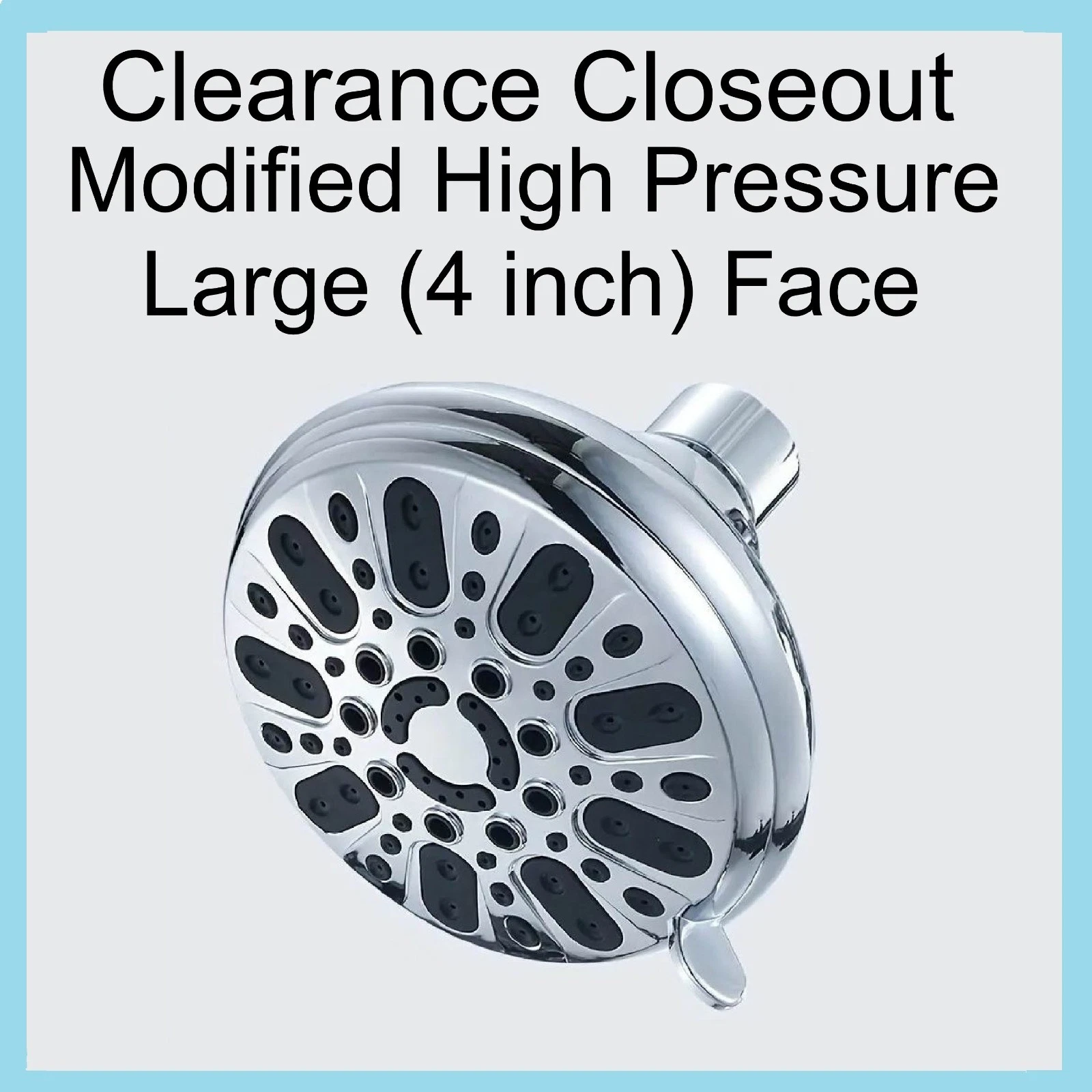 Original Vintage Modified Super Flow High Pressure Large 4" Shower Head 10.5gpm