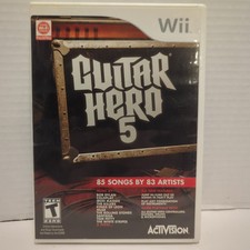 GOOD SHAPE - Guitar Hero 5 - Nintendo Wii - 2009 - COMPLETE IN BOX - TESTED