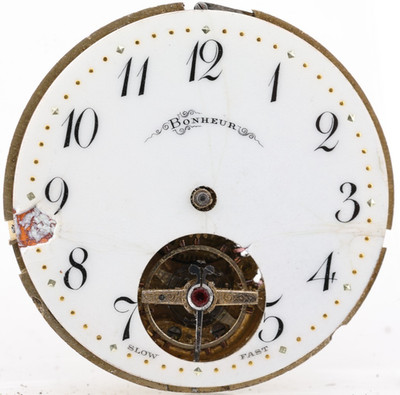 BONHEUR HEBDOMAS 22280 +16598 POCKET WATCH MOVEMENT, 43.9mm, FOR REPAIR (HW)