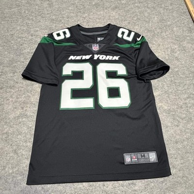 Nike New York Jets nfl Le'Veon Bell 26 Jersey Men's Medium Black On Field