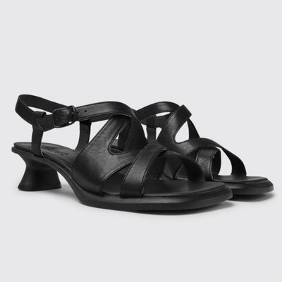 New Camper Dina Sandals in Black Leather Size 36 (US 6) | eBay