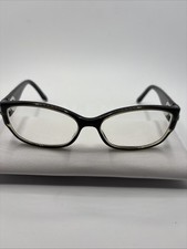 Christian Dior CD 3205 S02 Black Gold Oval Eyeglasses Frame 54-15-135 Italy C126