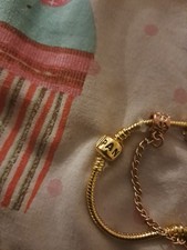 GENUINE Pandora Bracelet with Charms and Spacers Rose Gold and Silver 