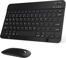 Rechargeable Bluetooth Keyboard and Mouse Combo Universal Ultra-Slim Wireless