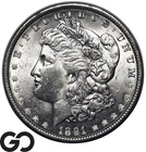 1891 Morgan Silver Dollar, Choice BU, New Orleans Mint, Lustrous White Blazer