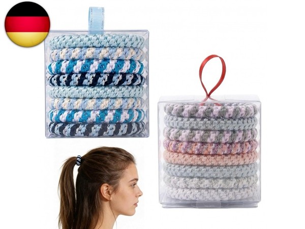 16 StüCk Haargummis Damen, Weiches Elastische Haargummis, Mode Geflochtene Hair-image