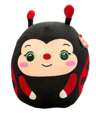 Ty Squish-a-Boo (Squishy Beanies) - Lucy the Ladybug, Medium (9"), MWMT