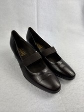Munro Women 9N US American Brown Slip On High Heels Made in USA 9468