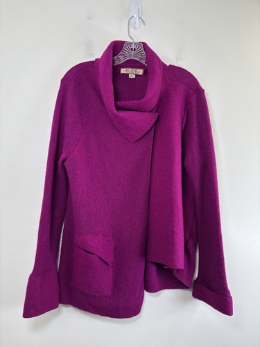 Beyond Threads Asymmetric Cardigan Women's XL Pink Sweater Alpaca/Wool - Picture 5 of 12