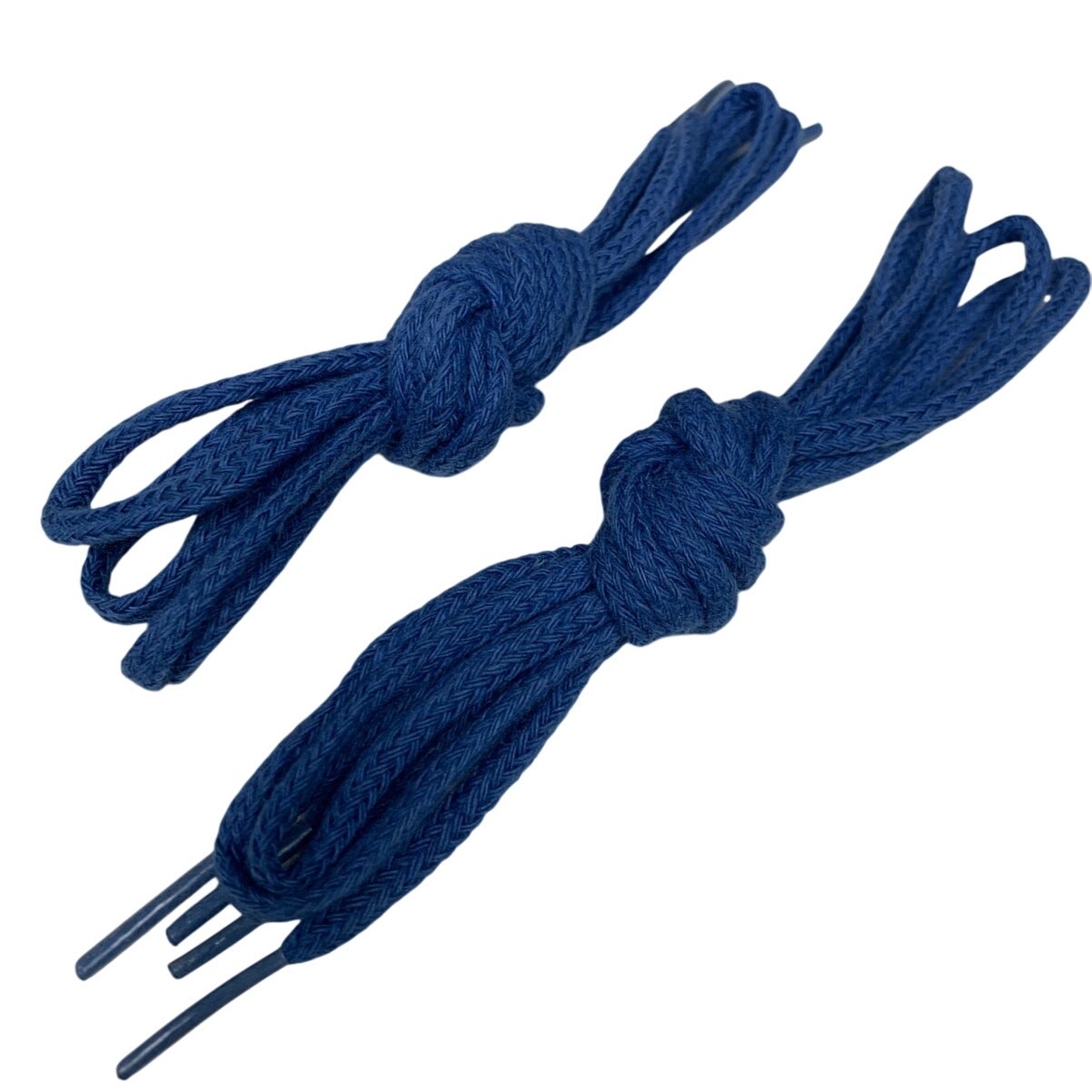 Lotto 2 paia lacci scarpe tennis casual tessuto blu royal lunghi 36" nuovi