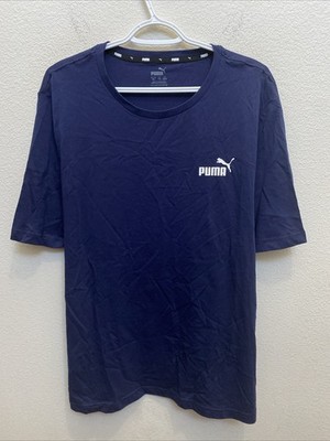 NEW Puma Men's 2XL T-shirt Dark Blue ESS Small Logo Tee Short Sleeve NWT