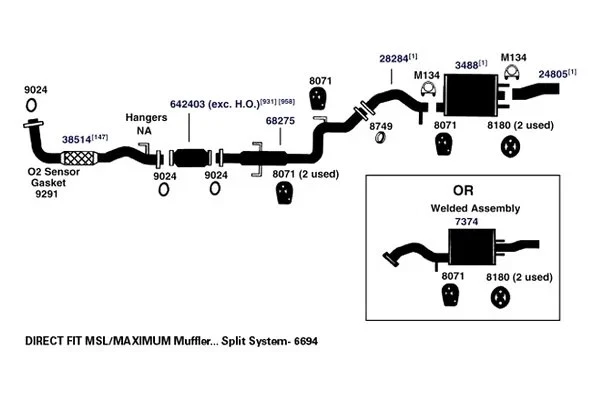 For Toyota Corolla 1988-1997 AP Exhaust Exhaust Tailpipe Foto 4 de 4