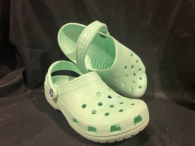 Crocs Classic Clogs W7 Light Green Unisex Adult Comfort Shoes
