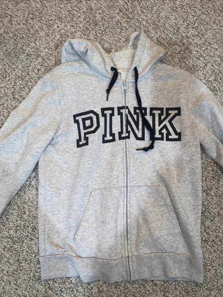 Victoria Secret Pink Zip Up Sweatshirts (Size: Small) (Multiple Colors) - Image 2 of 4