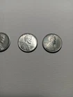 1943- P, D and S Lincoln 1c Steel Pennies Lot of 3 UNC