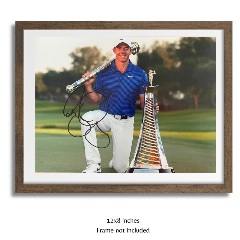Rory McIlroy Hand Signed DP World Tour Win Autograph Photo - PSA Approved & COA