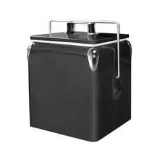 Retro Ice Chest Cooler with Bottle Opener 13L (14Qt), Stainless Steel Vintage...