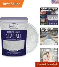 Unrefined Coarse Grain Kosher Sea Salt – 30 oz Non-Iodized Culinary Essential