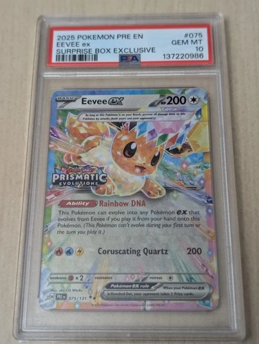 Eevee EX 075/131 Stamped Prismatic Evolutions PSA 10 Pokémon