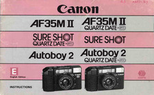 Canon AF35M II Camera User Owner Instruction Manual