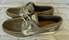 Sperry Trendy Top-Sider Koifish Sparkle Boat Shoes Taupe Women's 6M