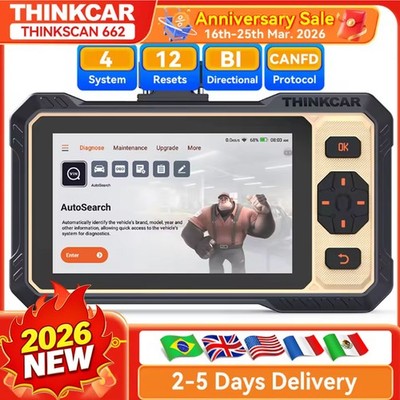 THINKSCAN 662 OBD2 Scanner ABS SRS TPMS Car Diagnostic Tool Fault Code Reader