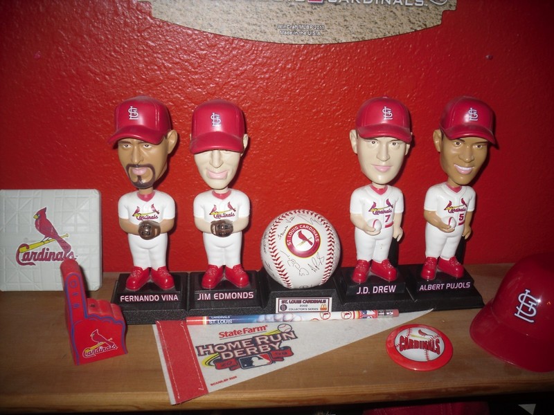 2002 St Louis Cardinals McDonalds BobbleHead set  Pujols Edmonds Drew Vina +3